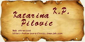 Katarina Pilović vizit kartica